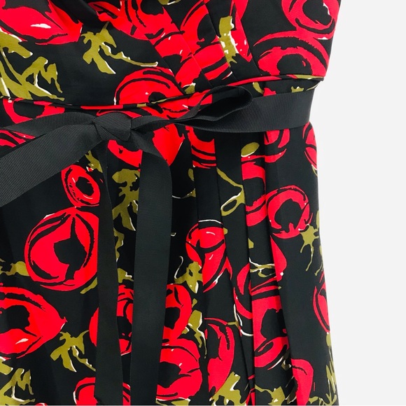 Rickie Freeman Silk Floral Short Dress Size 6 - Picture 5 of 10